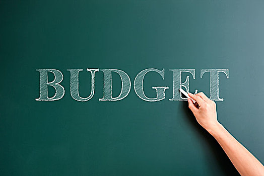 预算,书写,黑板