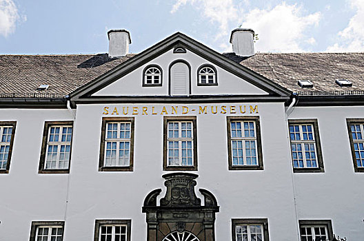 建筑,博物馆,历史,中心,阿恩斯贝格,藻厄兰,区域,北莱茵-威斯特伐利亚,德国,欧洲
