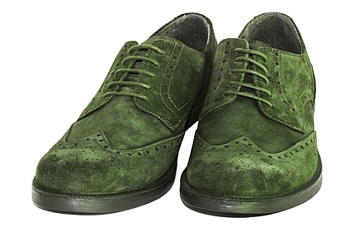 绿色,小山羊皮,鞋