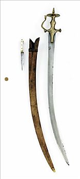 剑,鞘,刀,拉贾斯坦邦,早,19世纪,艺术家,未知