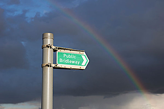 彩虹,乌云,标识,公用,赫特福郡,英格兰