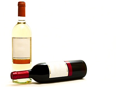 红色,白色,葡萄酒瓶