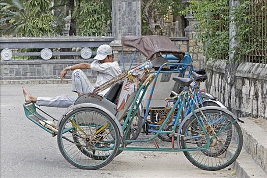 自行车,人力车,芽庄,越南,亚洲