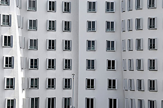 高楼大夏,建筑,窗户,杜塞尔多夫,北莱茵威斯特伐利亚,德国,欧洲
