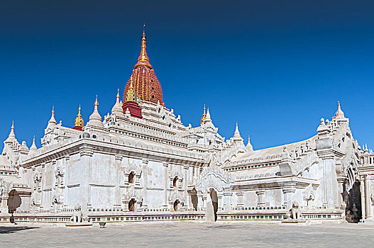 阿南达寺,漂亮,庙宇,蒲甘,缅甸