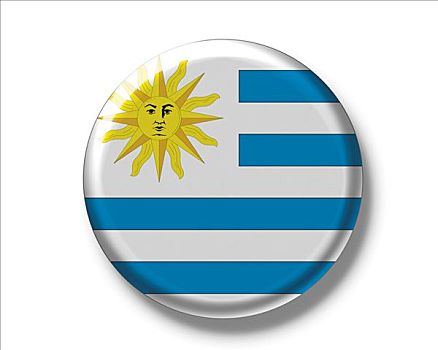 扣,徽章,旗帜,乌拉圭