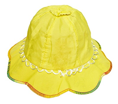 孩子,夏天,黄色,帽子