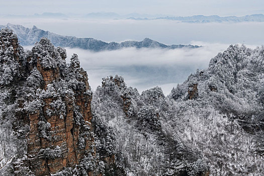 张家界雪景