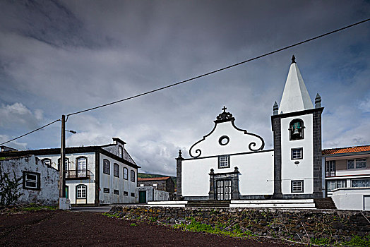 葡萄牙,亚速尔群岛,皮库岛,城镇,教堂