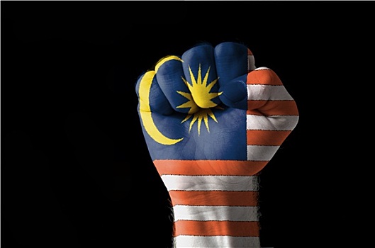拳头,涂绘,彩色,马来西亚,旗帜