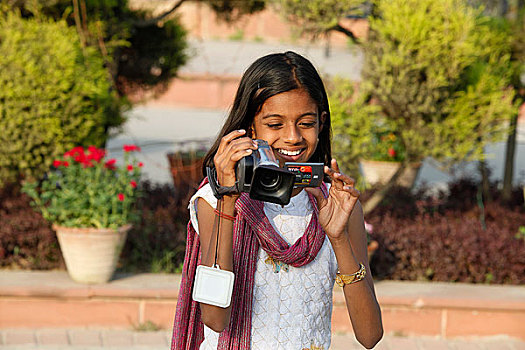 印度,拍摄,摄像机
