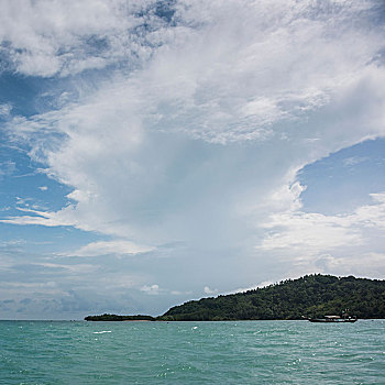 云,上方,海洋,苏梅岛,苏拉塔尼,省,泰国