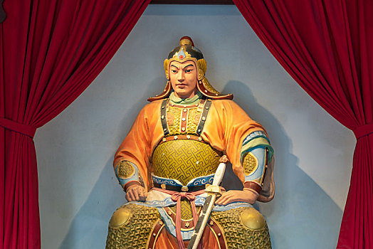 杭州岳庙张宪雕像