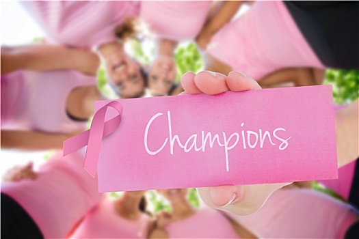 冠军,微笑,女人,活动,乳腺癌,意识