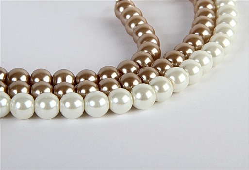 珍珠,首饰,白色背景