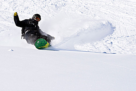 滑雪板,粉状雪