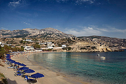 海滩,喀帕苏斯岛,爱琴海岛屿,多德卡尼斯群岛,爱琴海,希腊,欧洲