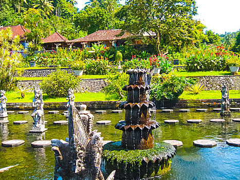 水,宫殿,巴厘岛,印度尼西亚