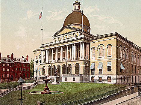 州议院,波士顿,马萨诸塞,美国,底特律,建筑,政府,历史