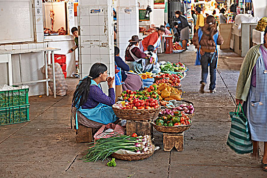 市场货摊,蔬菜,市场,苏克雷,玻利维亚
