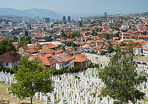 风景,波斯尼亚,黑塞哥维那,首都,萨拉热窝