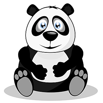 插画,熊猫