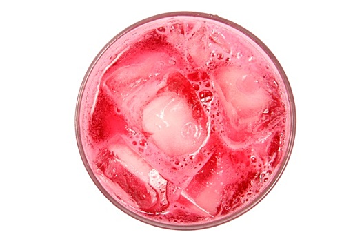 玻璃杯,红色,喝,冰块