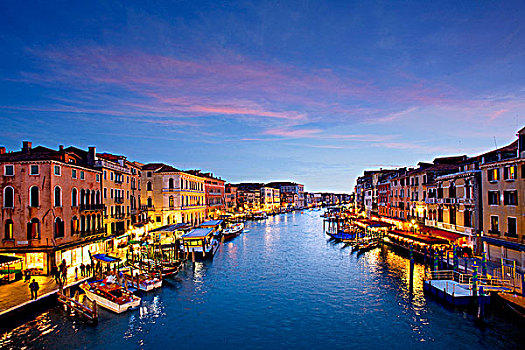 建筑,运河,大运河,威尼斯,威尼托,意大利
