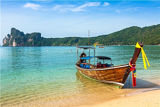 泰国,传统,船,岛屿