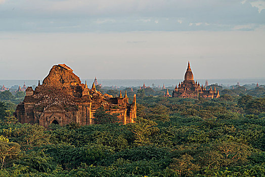 庙宇,塔,蒲甘,曼德勒,缅甸,亚洲
