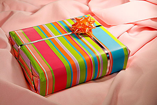 礼物,纸,粉色,布