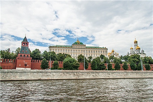 莫斯科,克里姆林宫,建筑,夏天