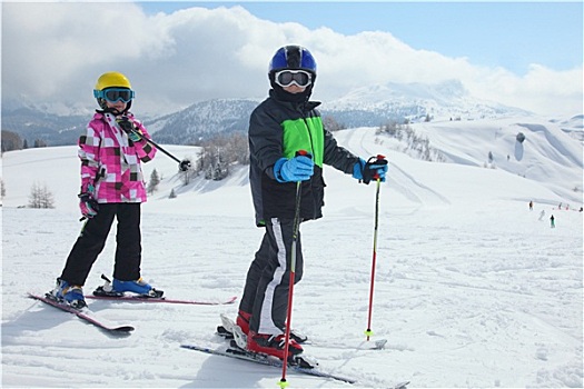 滑雪,儿童
