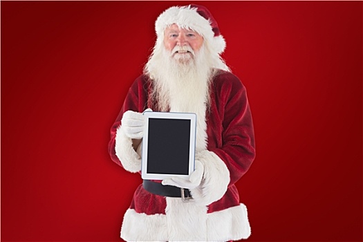 合成效果,图像,圣诞老人,礼物,平板电脑
