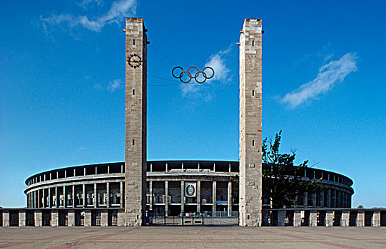 体育场,建筑师,重建,屋顶,伙伴,2004年,夏洛滕堡宫,地区,柏林,德国,欧洲