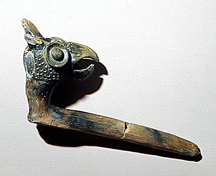 粘土,鹰,头部,象征,阿芝台克,墨西哥,世纪
