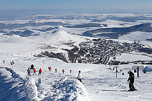 滑雪胜地,地区性,自然公园,圆顶,奥弗涅,法国,欧洲