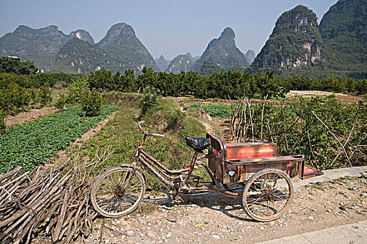 三轮车,农场,中国