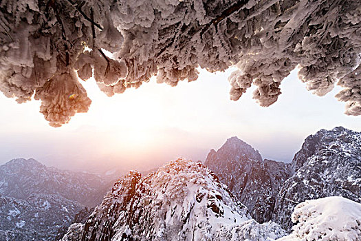 雪景,黄山