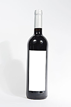 葡萄酒瓶,空,标签,隔绝,背景