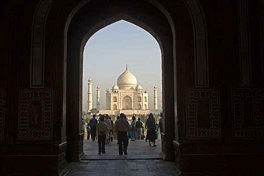 拱形,入口,泰姬陵,印度