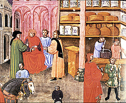 交易,微型,彩色稿本,14世纪