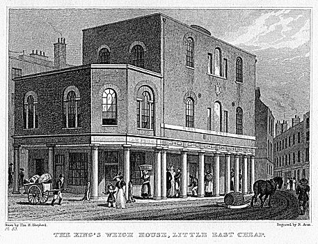 秤重,房子,小,东方,伦敦,19世纪