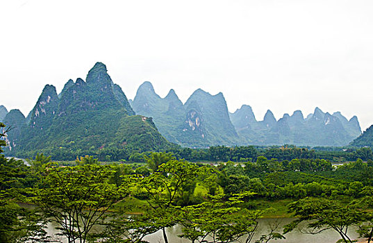 广西,桂林山水,漓江,螺丝山