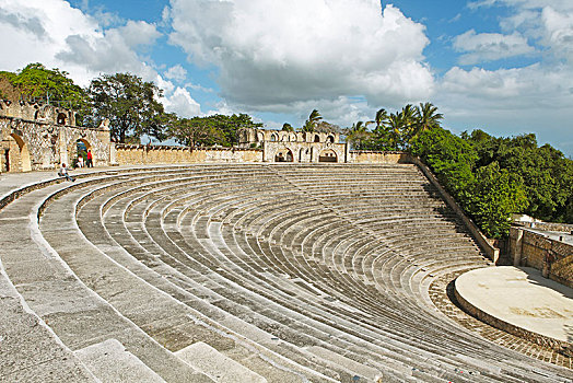圆形剧场,草原,多米尼加共和国,中美洲