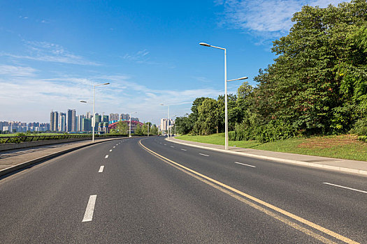 成都天府新区道路背景