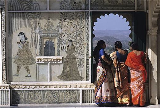 城市宫殿,皮克拉湖,乌代浦尔,拉贾斯坦邦,印度