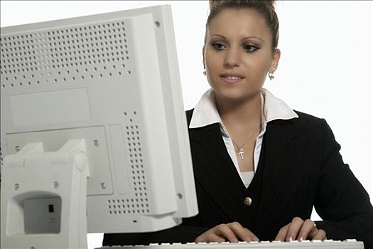 职业女性,工作,电脑