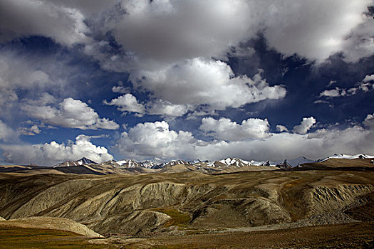 山景,山,山脉,塔吉克斯坦,中亚