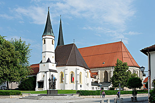小教堂,回廊,高校,教堂,菲利普,上巴伐利亚,巴伐利亚,德国,欧洲